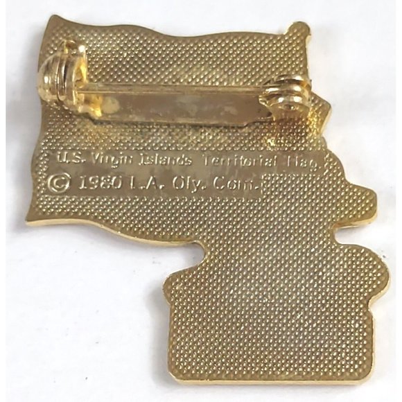 '84 Olympics U S Virgin Islands Coca Cola Los Angeles Official International Pin - Picture 2 of 4